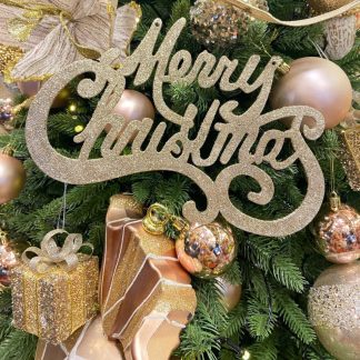 Chữ Merry Christmas kim tuyến