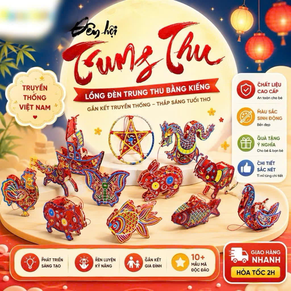 Đèn lồng giấy bóng kính mini