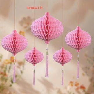 Combo 20 đèn lồng giấy tổ ong