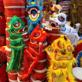 Đầu lân kim sa nhí có đuôi