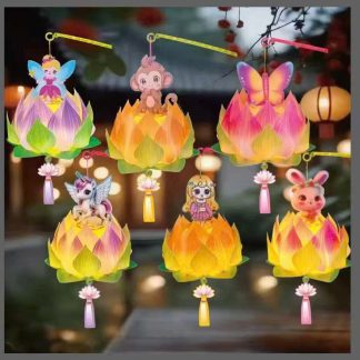 Đèn lồng hoa sen 3D